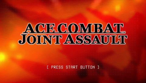 Ace Combat: Joint Assault title screen for PSP